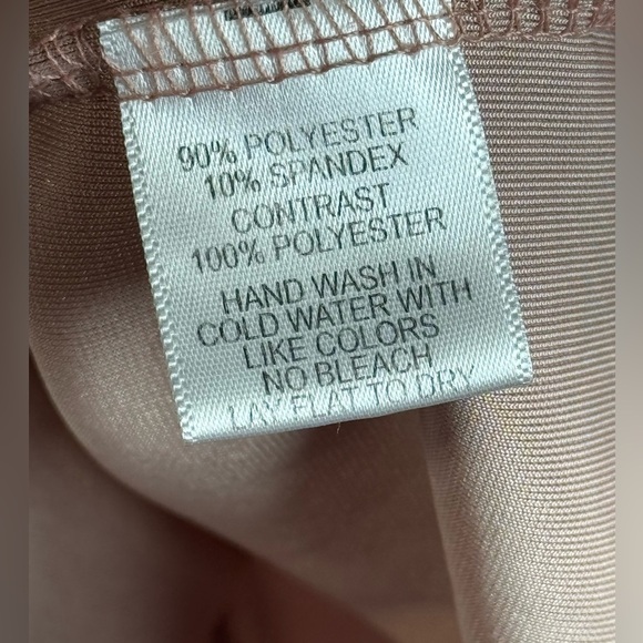 Gipson Women's light pink velvet blouse with bow at the back of the neck, size L - Picture 11 of 13